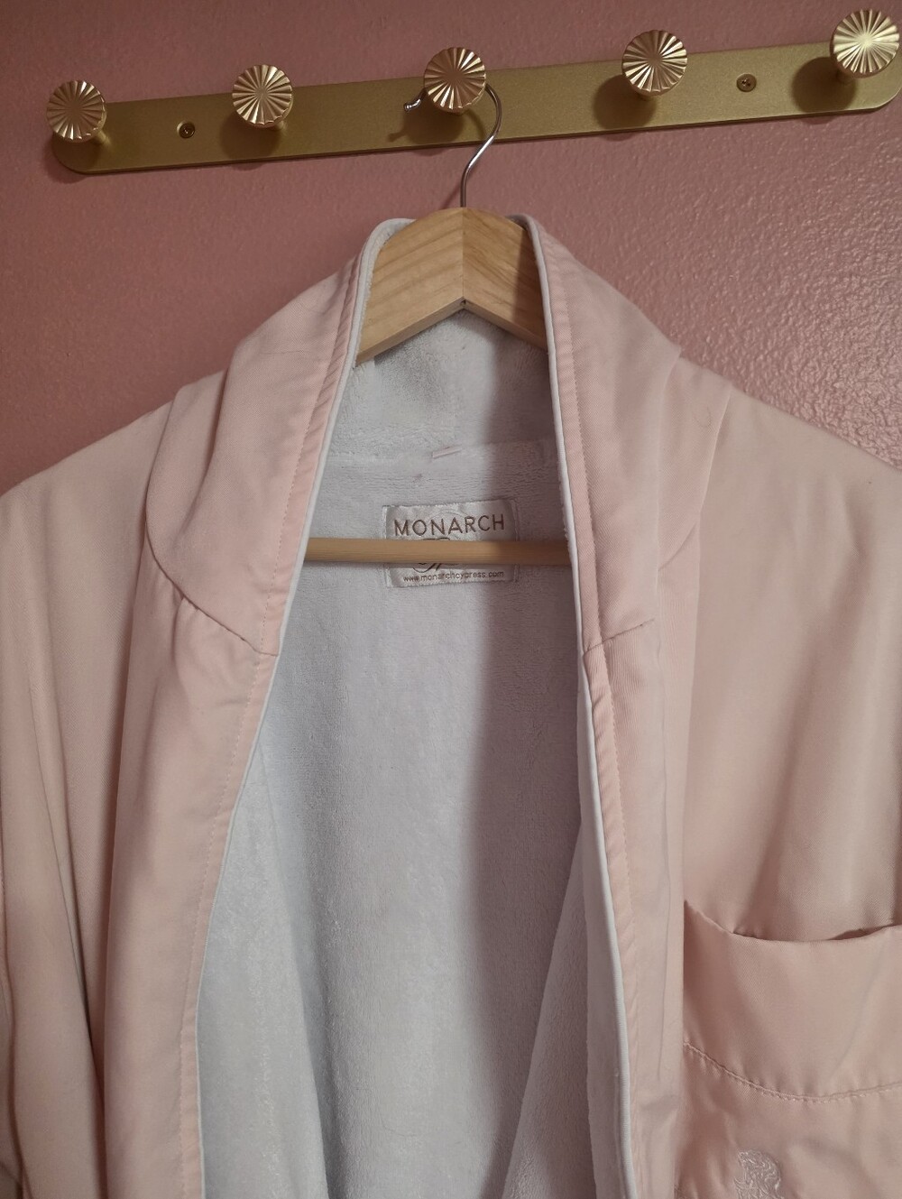 Classic Pink Microfiber Robe - Picture 6 of 6